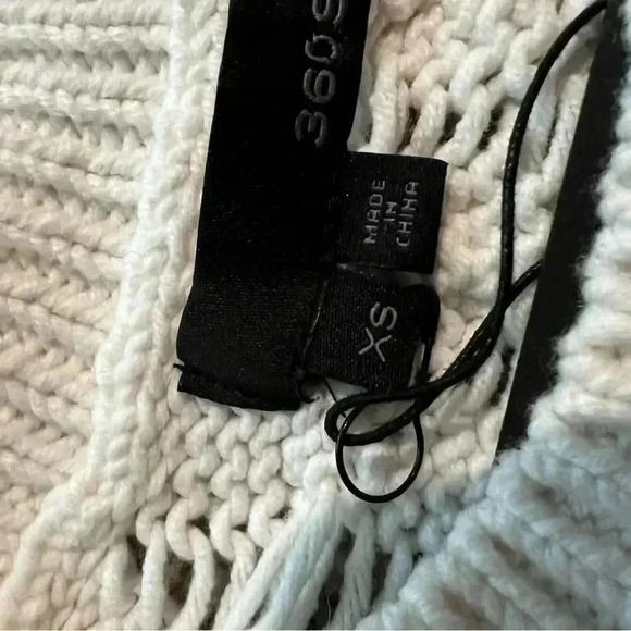 360 sweater white cable knit chunky women’s size x small - Picture 9 of 13